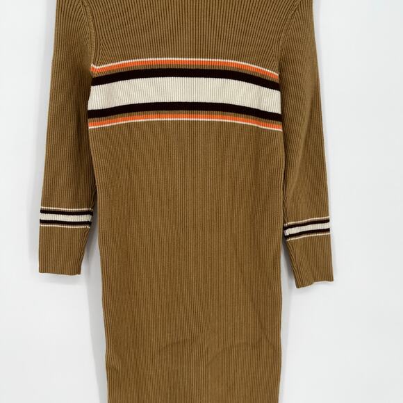 Free People Sport Stripe Midi sweater dress brown tan - M - Picture 4 of 9